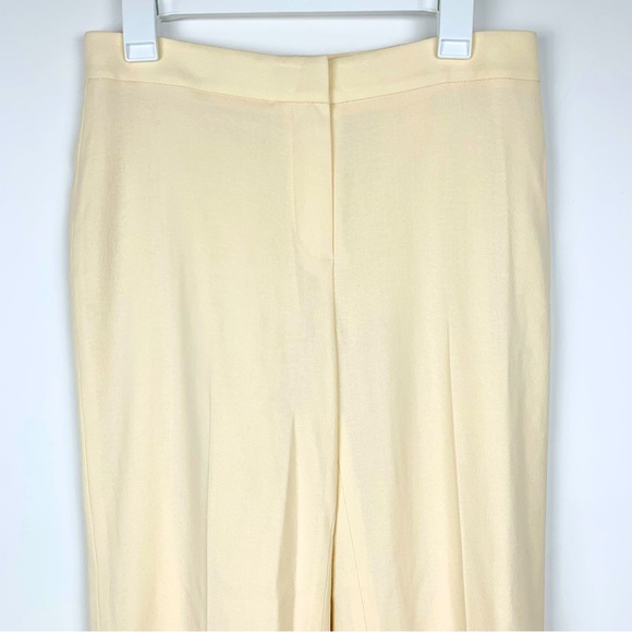 $365 Carlisle New York Creme Beige 100% Wool Luxury Dress Pants Women's Size 6 - Picture 3 of 13